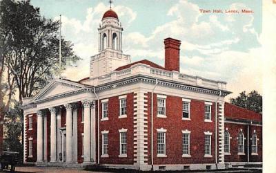 Town HallLenox, Massachusetts Postcard