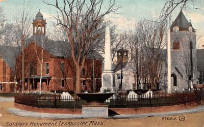 Soldier's MonumentLeominster, Massachusetts Postcard