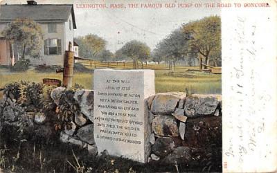The Famous Old PumpLexington, Massachusetts Postcard