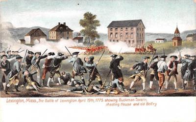 The Battle of Lexington Massachusetts Postcard
