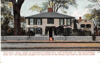 Home of Jonathan HarringtonLexington, Massachusetts Postcard
