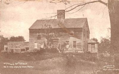 Whittiers birthplaceLexington, Massachusetts Postcard