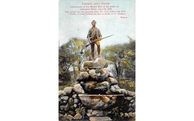 Capt. John Parker StatueLexington, Massachusetts Postcard