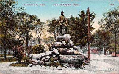 Statue of Captain ParkerLexington, Massachusetts Postcard