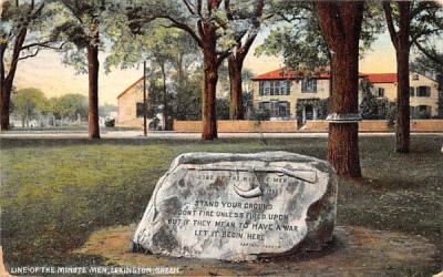 Stone BoulderLexington, Massachusetts Postcard