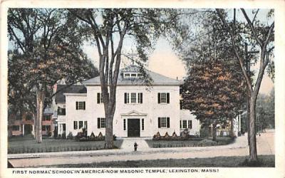 Masonic TempleLexington, Massachusetts Postcard