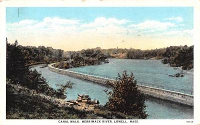 Canal WalkLowell, Massachusetts Postcard