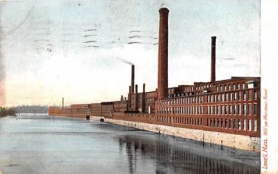Mill and Merimac RiverLowell, Massachusetts Postcard