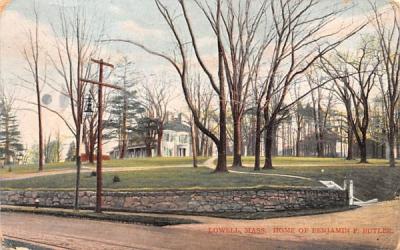 Home of Benjamin F. ButlerLowell, Massachusetts Postcard