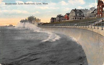 BreakwaterLynn, Massachusetts Postcard