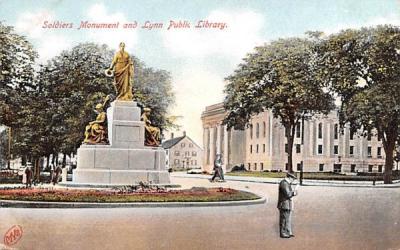 Soldiers MonumentLynn, Massachusetts Postcard