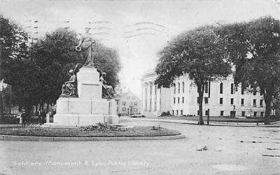 Soldiers MonumentLynn, Massachusetts Postcard