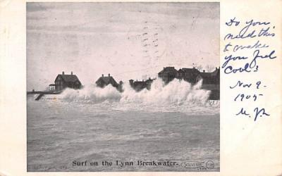 BreakwaterLynn, Massachusetts Postcard