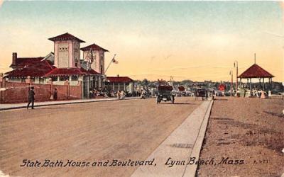 State Bath House & Blvd.Lynn, Massachusetts Postcard