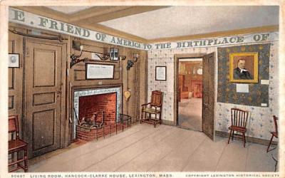Living Room Lexington, Massachusetts Postcard