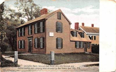 Hancock Clark House Lexington, Massachusetts Postcard