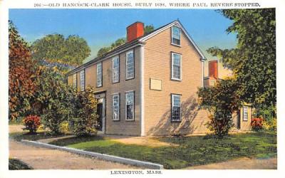 Old Hancock-Clarke House Lexington, Massachusetts Postcard