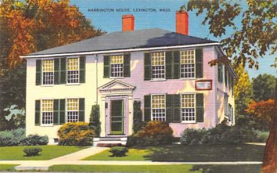 Harrington House Lexington, Massachusetts Postcard