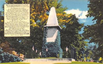 The Patriot's Monument Lexington, Massachusetts Postcard