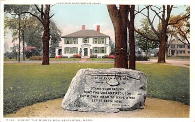 Line of the Minute Men Lexington, Massachusetts Postcard