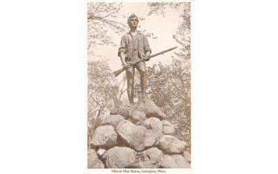 Minute Man Statue Lexington, Massachusetts Postcard