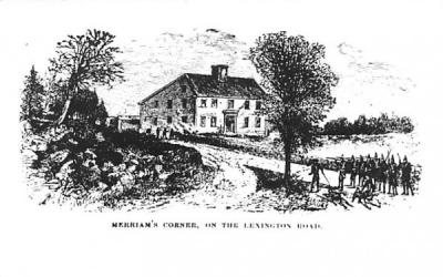 Merriam's Corner Lexington, Massachusetts Postcard