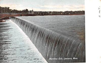 Merrimac Falls Lawrence, Massachusetts Postcard