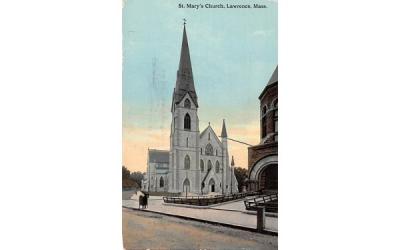 St. Mary's Church Lawrence, Massachusetts Postcard