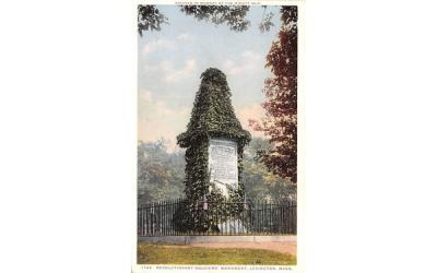 Revolutionary Soldiers' Monument Lexington, Massachusetts Postcard