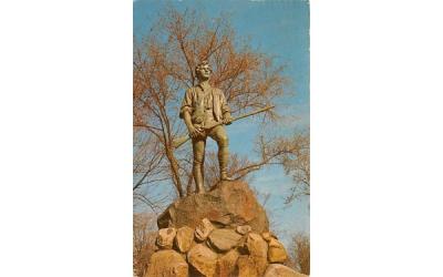 Statue of Parker Lexington, Massachusetts Postcard