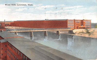 Wood Mills Lawrence, Massachusetts Postcard