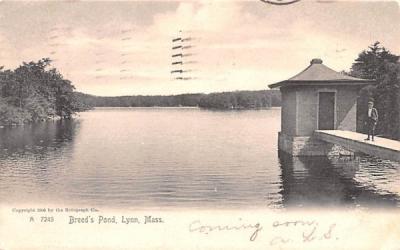 Breed's Pond Lynn, Massachusetts Postcard