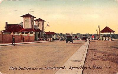 State Bath House & Boulevard Lynn, Massachusetts Postcard