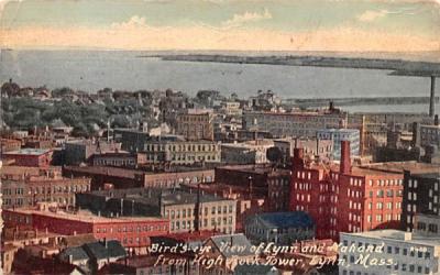 Bird's Eye View of Lynn & Nahand Massachusetts Postcard