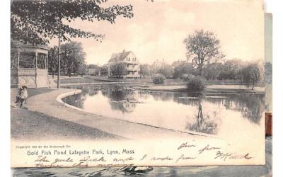 Gold Fish Pond Lynn, Massachusetts Postcard