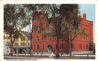 Armory from Common Lynn, Massachusetts Postcard