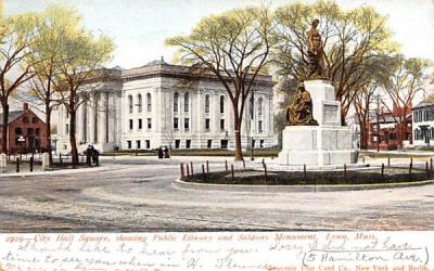 City Hall Square Lynn, Massachusetts Postcard