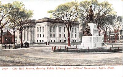 City Hall Square Lynn, Massachusetts Postcard