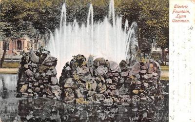 Electric Fountain  Lynn, Massachusetts Postcard