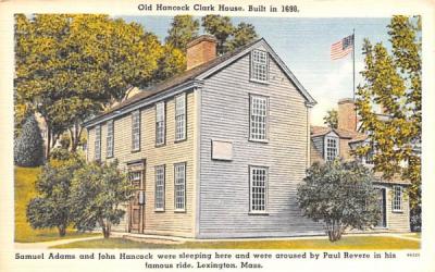 Old Hancock Clark House Lexington, Massachusetts Postcard