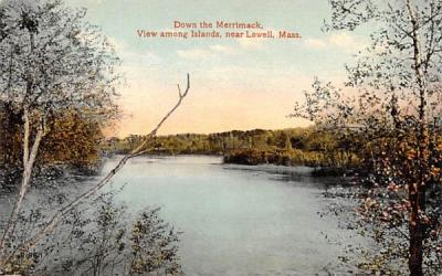 Down the Merrimack Lowell, Massachusetts Postcard