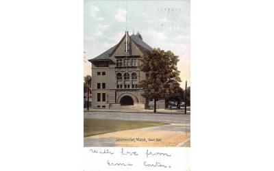 Town Hall Leominster, Massachusetts Postcard