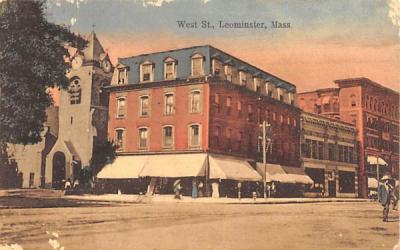 West St. Leominster, Massachusetts Postcard