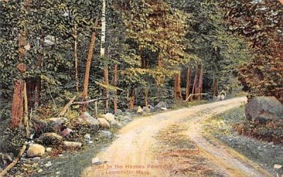 Road to the Haynes Reservoir Leominster, Massachusetts Postcard