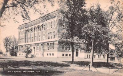 High School Leominster, Massachusetts Postcard