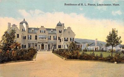 Residence of H.L. Pierce Leominster, Massachusetts Postcard