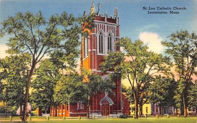 St. Leo Catholic Church Leominster, Massachusetts Postcard