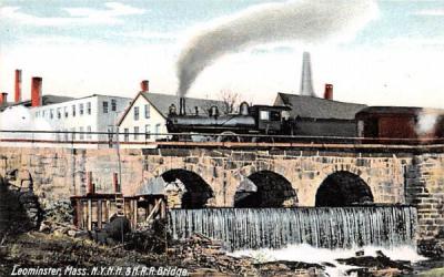 N.Y.N.H. & H.R.R. Bridge Leominster, Massachusetts Postcard