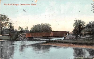 The Red Bridge Leominster, Massachusetts Postcard