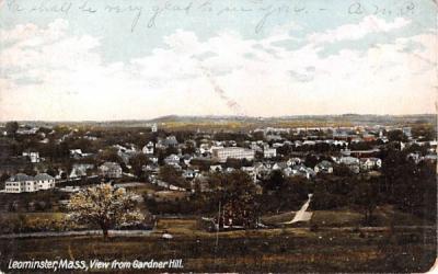 Leominster from Gardner Hill Massachusetts Postcard